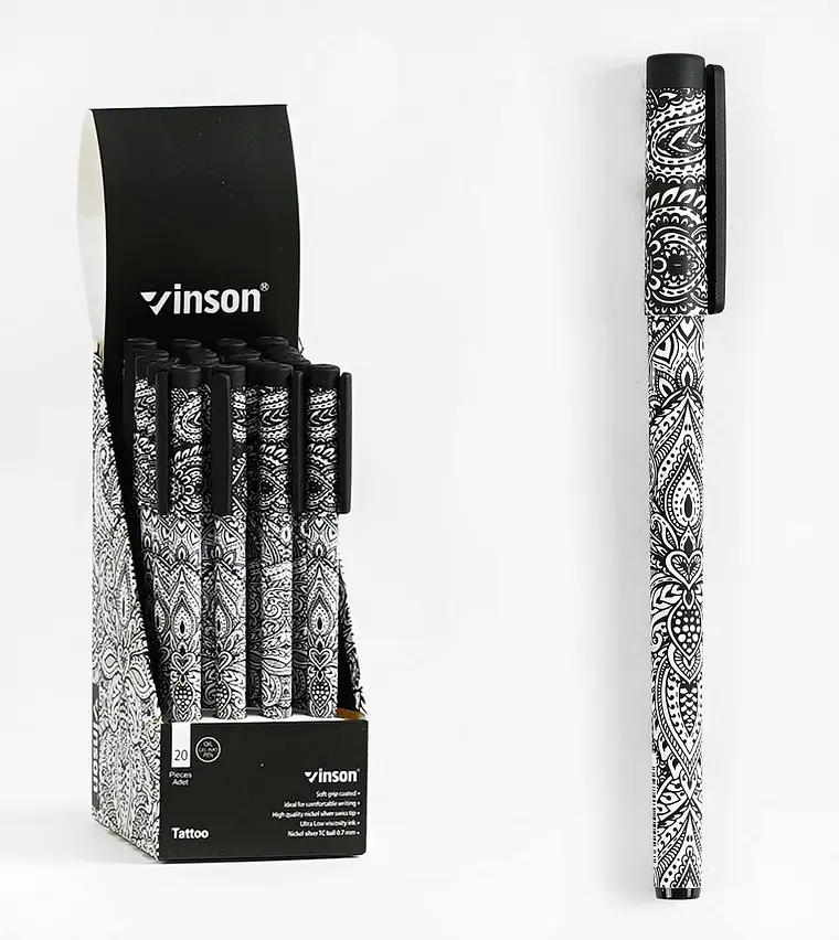 Ручка Tattoo А3/M 45639 Vinson Fashion 0,7мм, кулькова синя (6948910000236) - фото 3