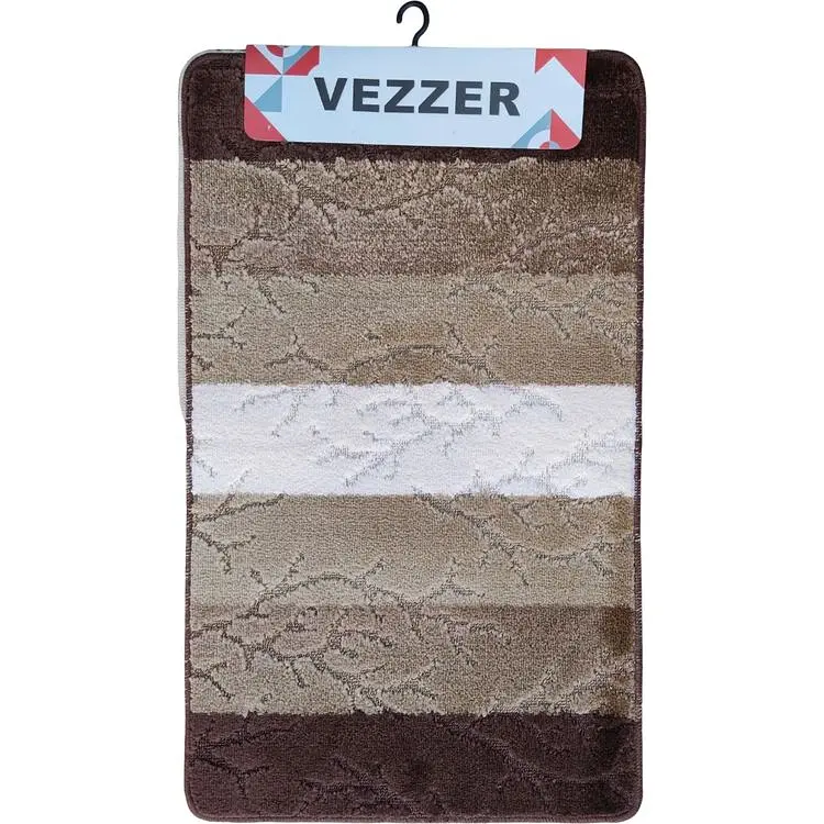 Набор ковриков для ванной Vezzer Color line 60x100 и 60x50 см темно-коричневый (VZC10569/2326) - фото 2