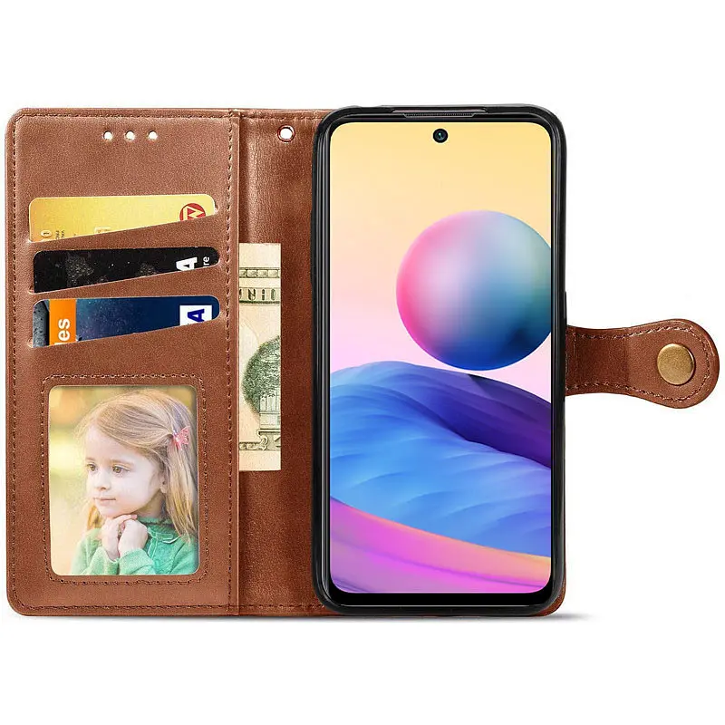 Шкіряний чохол-книжка GETMAN Gallant (PU) для Samsung Galaxy S24 Коричневий - фото 7