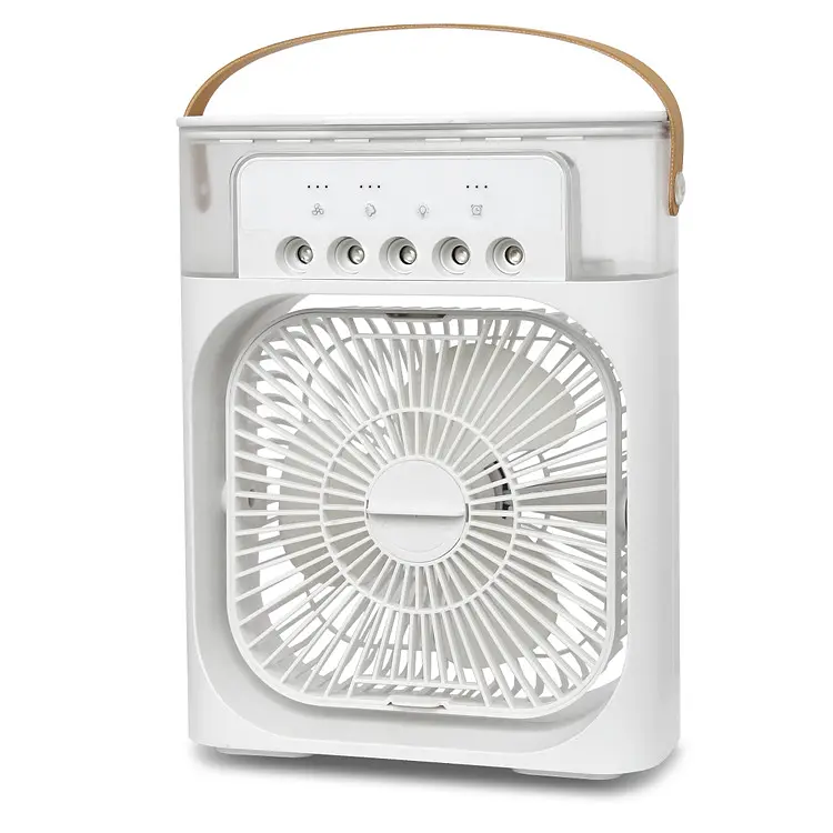 Вентилятор Air Cooler Fan USB з зволожувачем повітря та підсвічуванням (Білий) - фото 3
