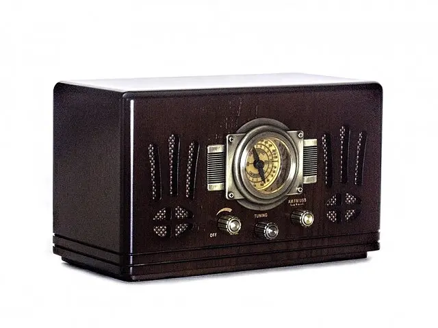 Ретро радіо програвач Daklin Де Голль AM/FM,MP3/ USB/ SD дерево Горіх (RP-057) - фото 2