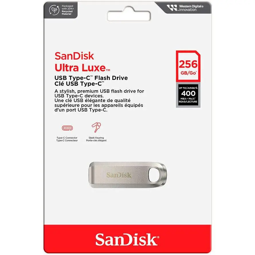 Flash SanDisk USB 3.2 Gen1 Ultra Luxe Type-C 256Gb (400Mb/s) - фото 5
