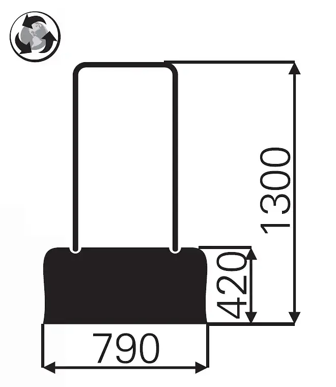 Лопата-ковш Form-Plastic Black 1 130х79 см черная (2365(1)) - фото 2