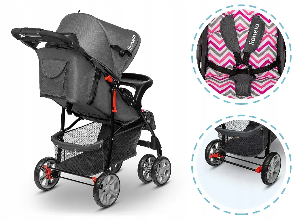 Прогулянкова коляска Lionelo Emma Plus Pink Scandi - фото 4