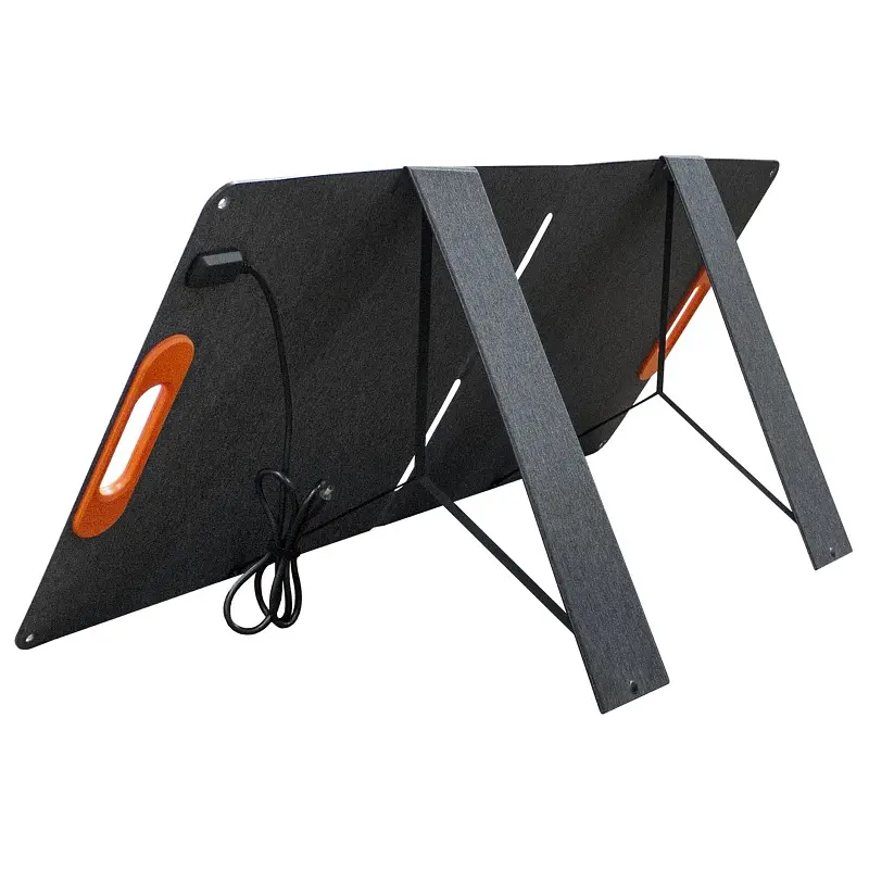 Портативна сонячна панель Epik FGM-24V-100W Monocrystalline PD65W+QC3.0 IP67 (1USB-A/1C) Black - фото 4