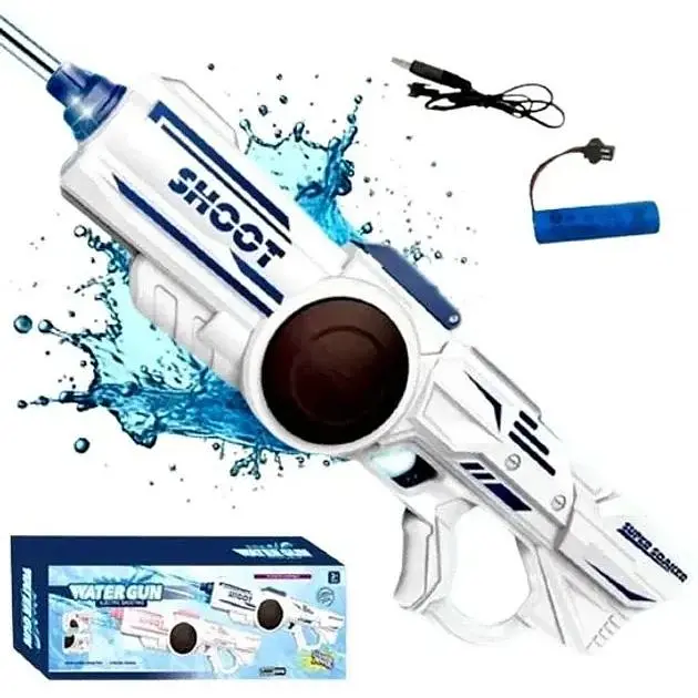 Аккумуляторный водяной автомат Electric Water Gun Shooting синий - фото 4