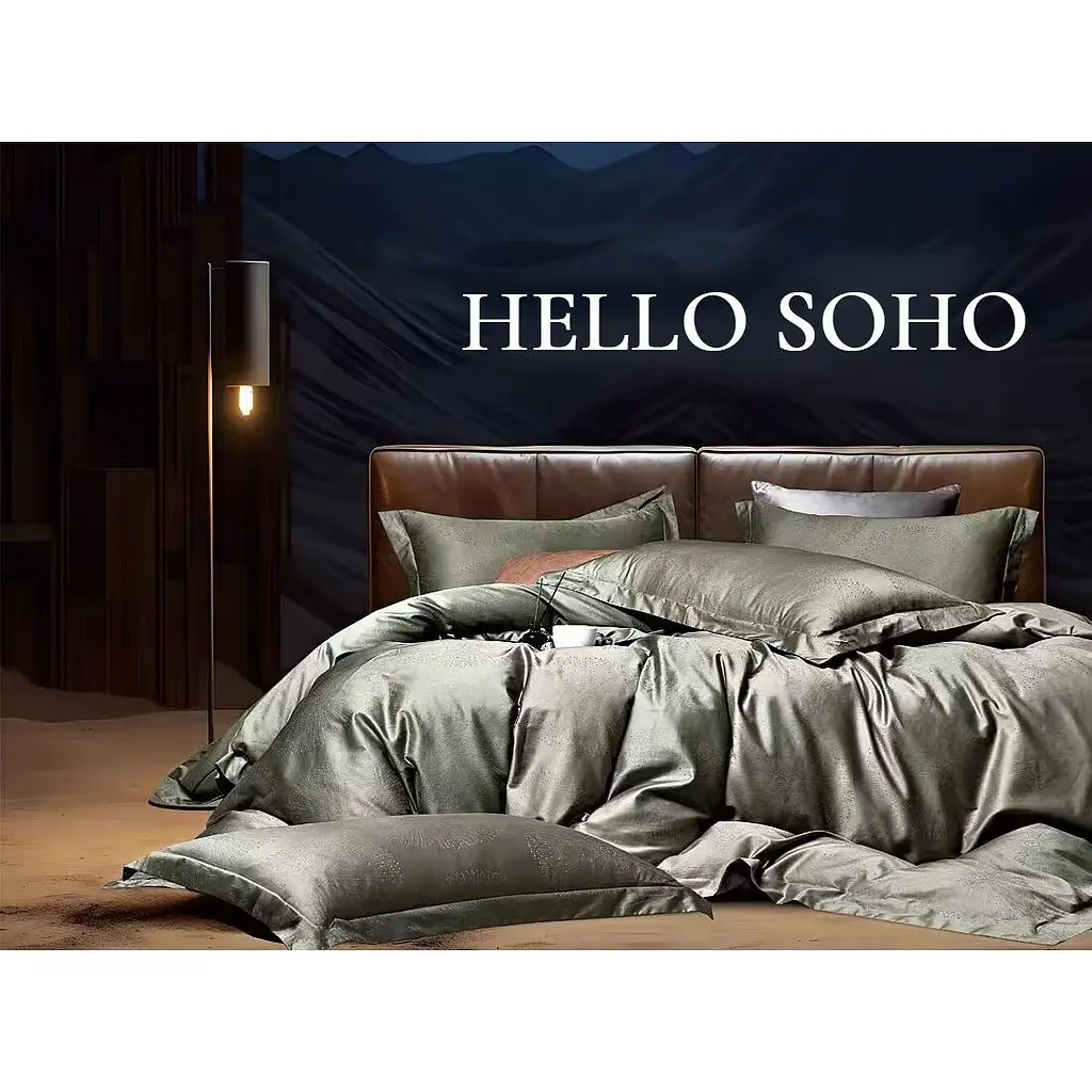 Комплект постільної білизни Soho Boutique євро Сircle Olive (A130087) - фото 2