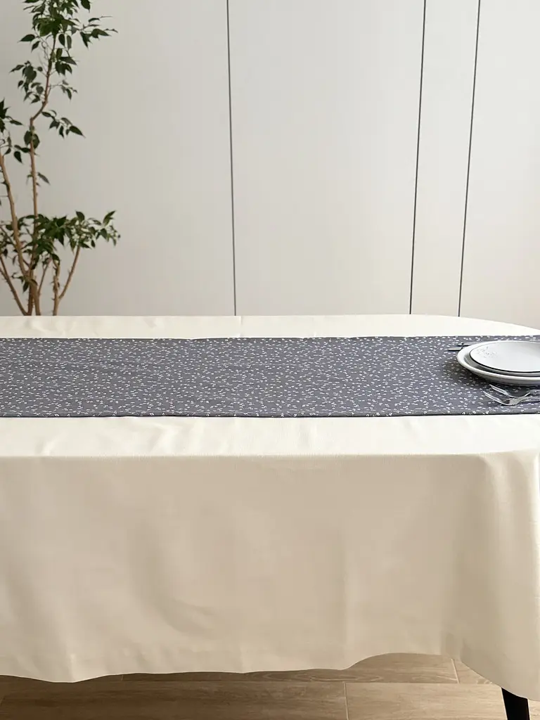 Ранер доріжка Ecotton DUCK 45x170 см для обіднього столу водовідштовхувальна сірий (V 11/ Grey) (25010) - фото 2