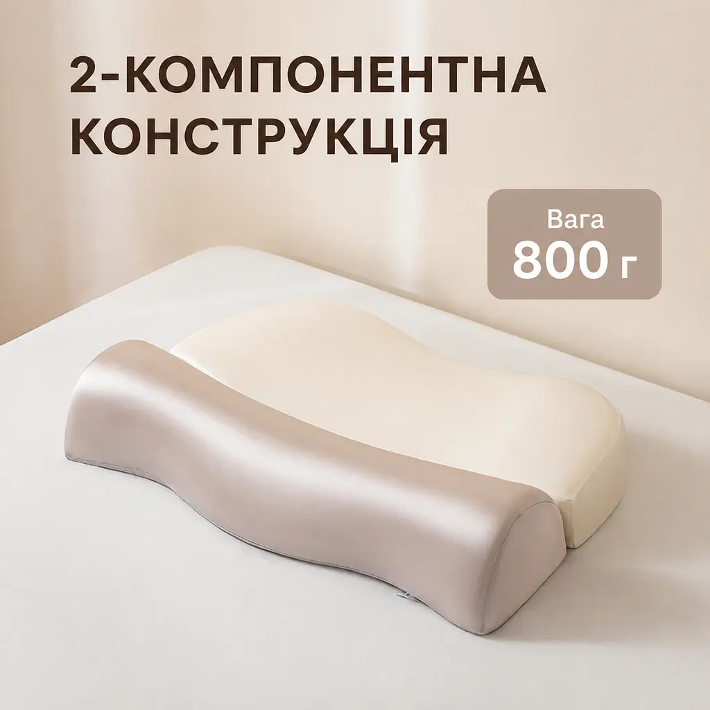 Ортопедична ергономічна подушка 2 в 1 Solve 50 x 35 x 11 см (KT8001219) - фото 11