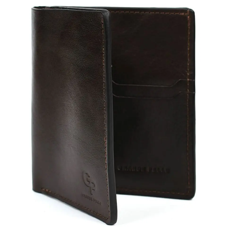 Портмоне мужское кожаное с AirTag GRANDE PELLE 11х14.5х2 см acs0032240 - фото 3