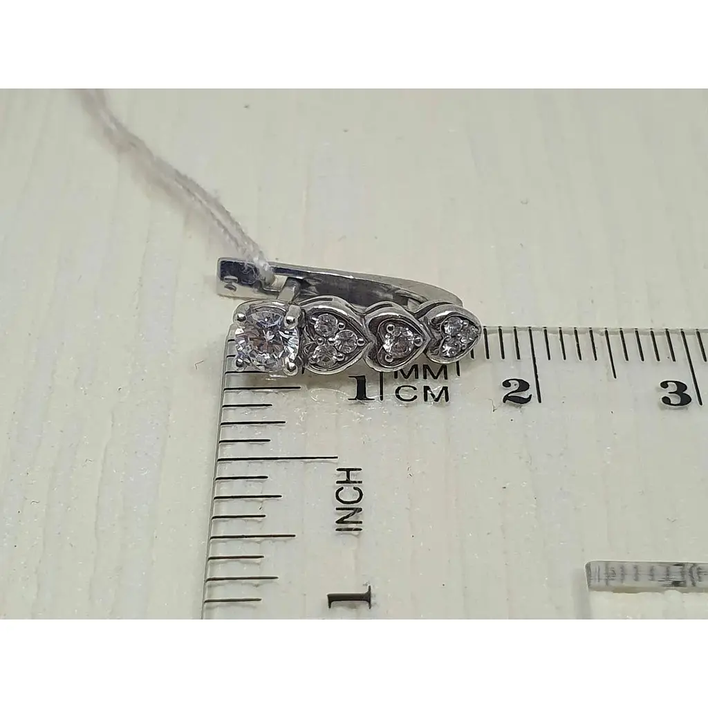 Срібні сережки Агні НАСОЛОДА з фіанітами. 2572/9Р-CZ - фото 5