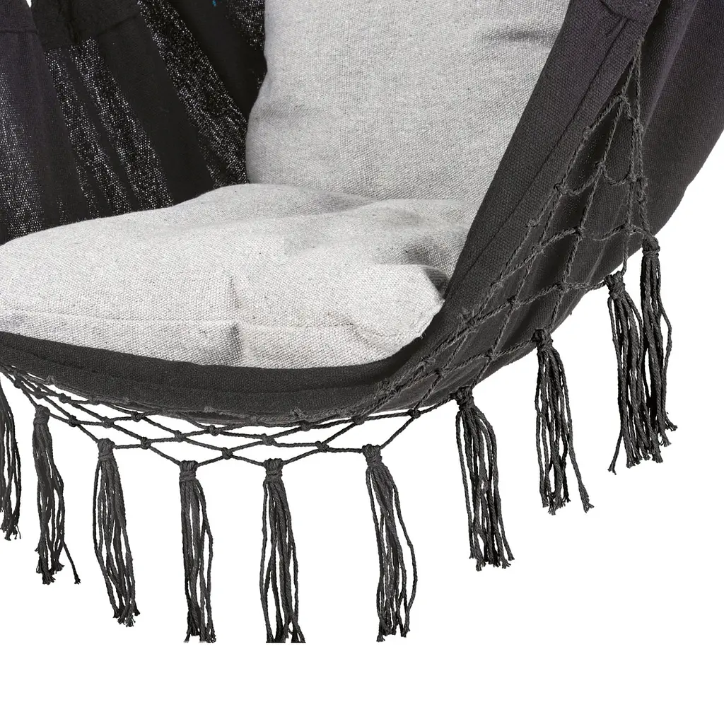 Бразильське крісло - гамак Outtec Boho XXL чорний - фото 4