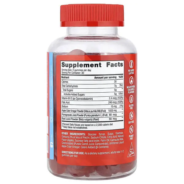 Яблучний оцет Apple Cider Vinegar 60 Gummies VPLab vit0004676 - фото 2