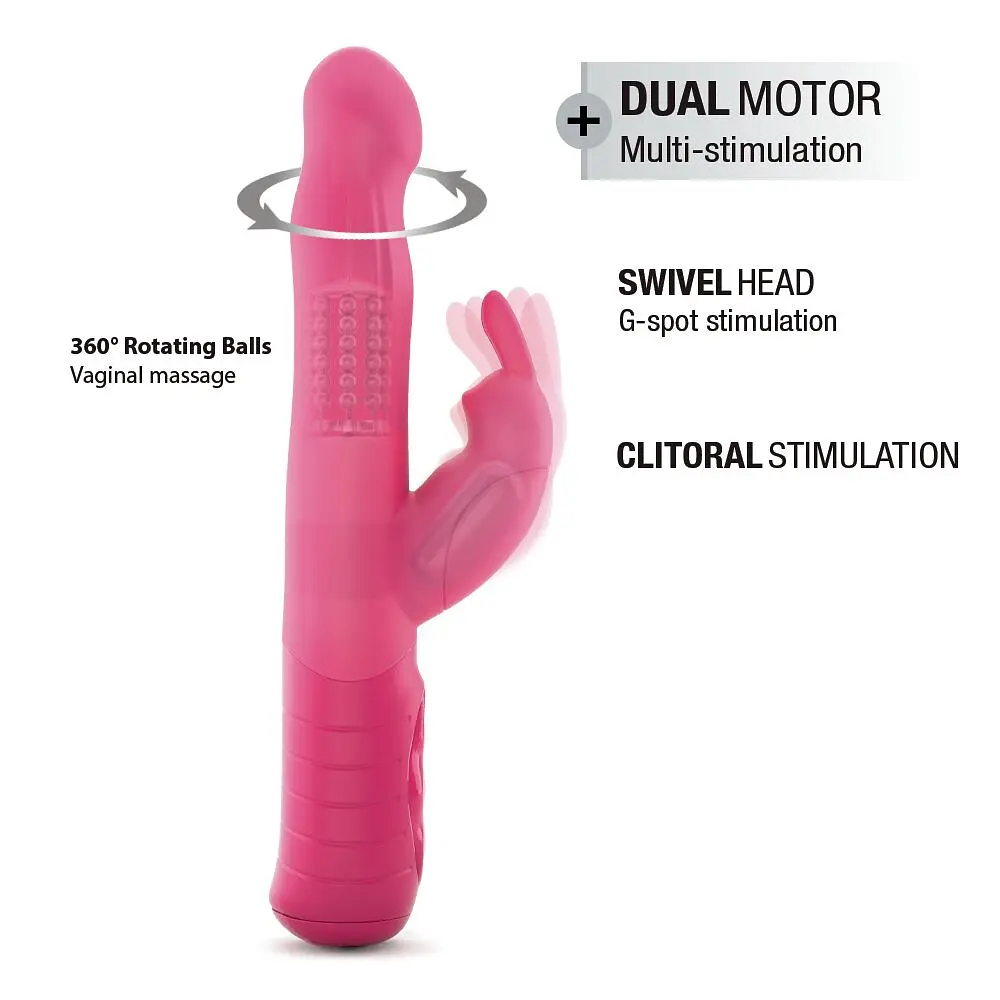 Вібратор-кролик Dorcel Baby Rabbit Magenta 2.0 з перлинним масажем і головкою, що обертається - фото 3