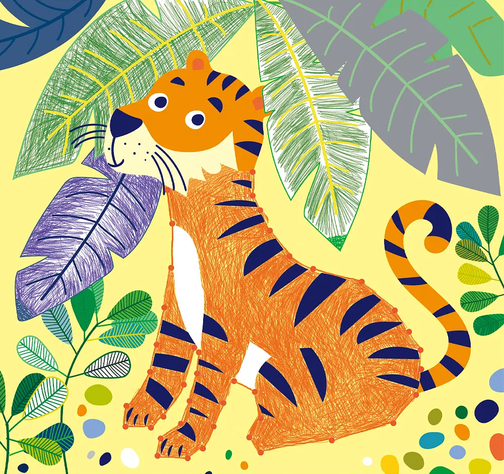 Набір для творчості Avenir Джунглі 3 в 1, розмальовка з міні-іграми (CH201741) - фото 10