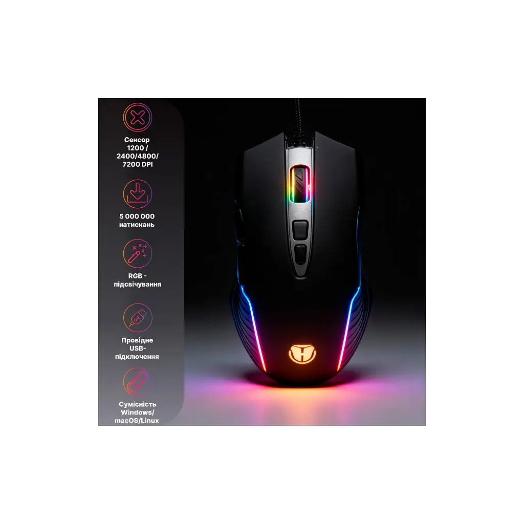 Мишка Hölmer M-03GS USB Black (M-03GS) - фото 12