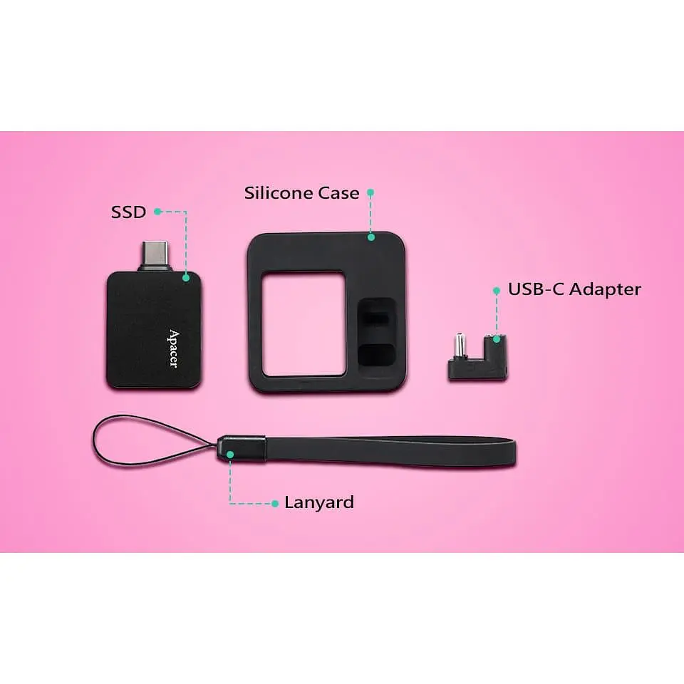 Накопичувач SSD Apacer SSD AS714 512GB USB 3.2 Gen.2 Read/Write 1000MB/s Black (AP512GAS714B-1) - фото 10