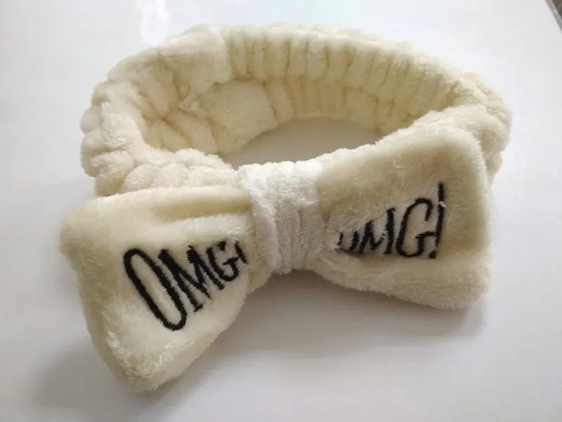Косметична пов'язка на голову для волосся махрова OMG Ніжно-блакитна - фото 7