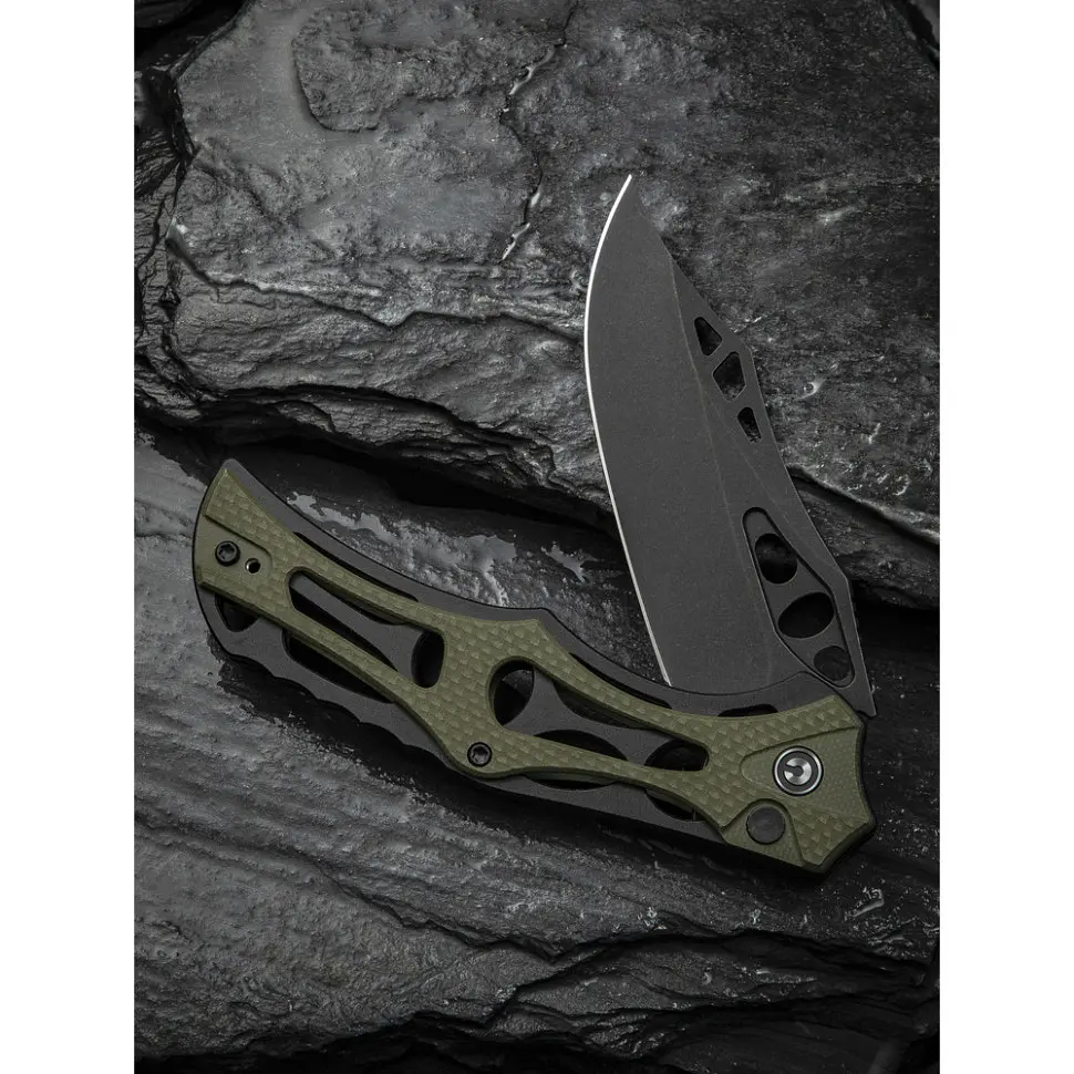 Ніж складаний туристичний Civivi Biophase, (8.9 см) Nitro-V / Aluminum & G10 чорно-зелений - фото 12