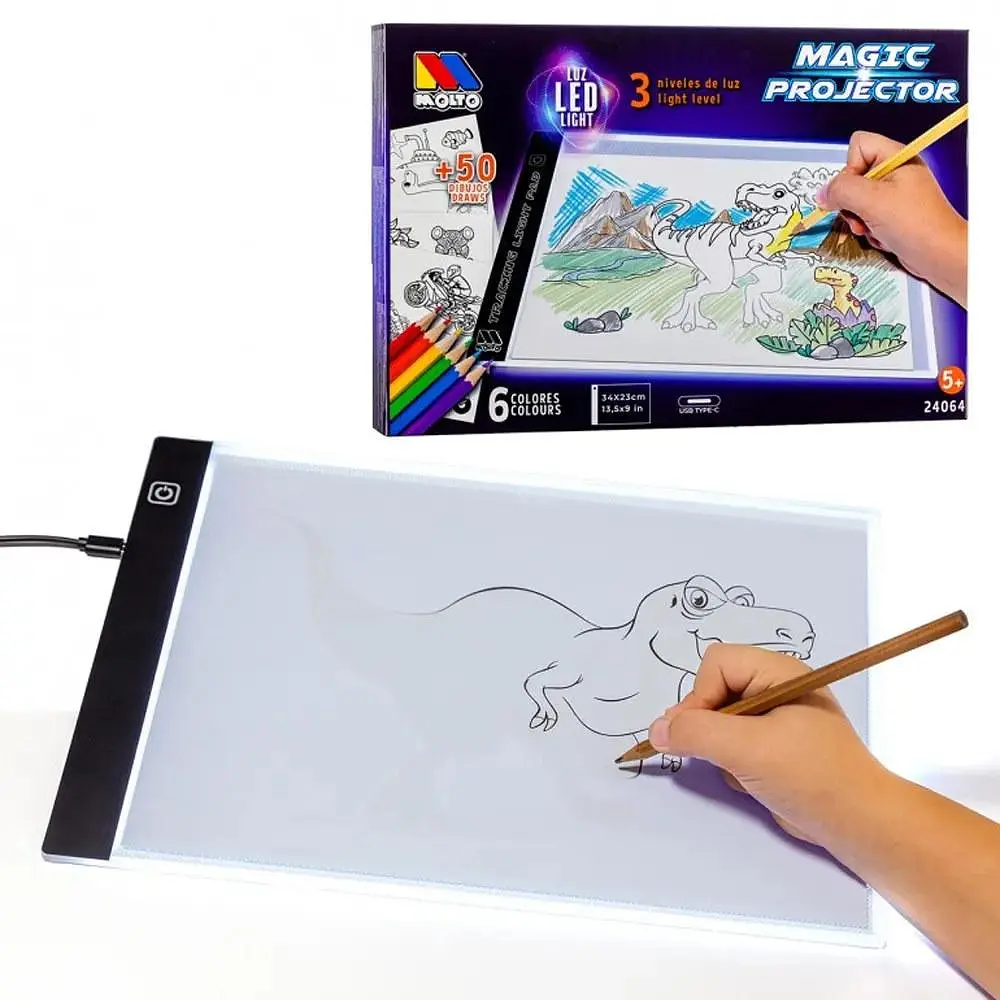 Дитячий LED-планшет для малювання Magic Projector, Molto (24064) Molto art24064