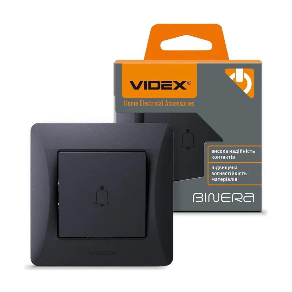 Кнопка дзвінка Videx BINERA 1кл чорний графіт (VF-BNDB1-BG) - фото 3