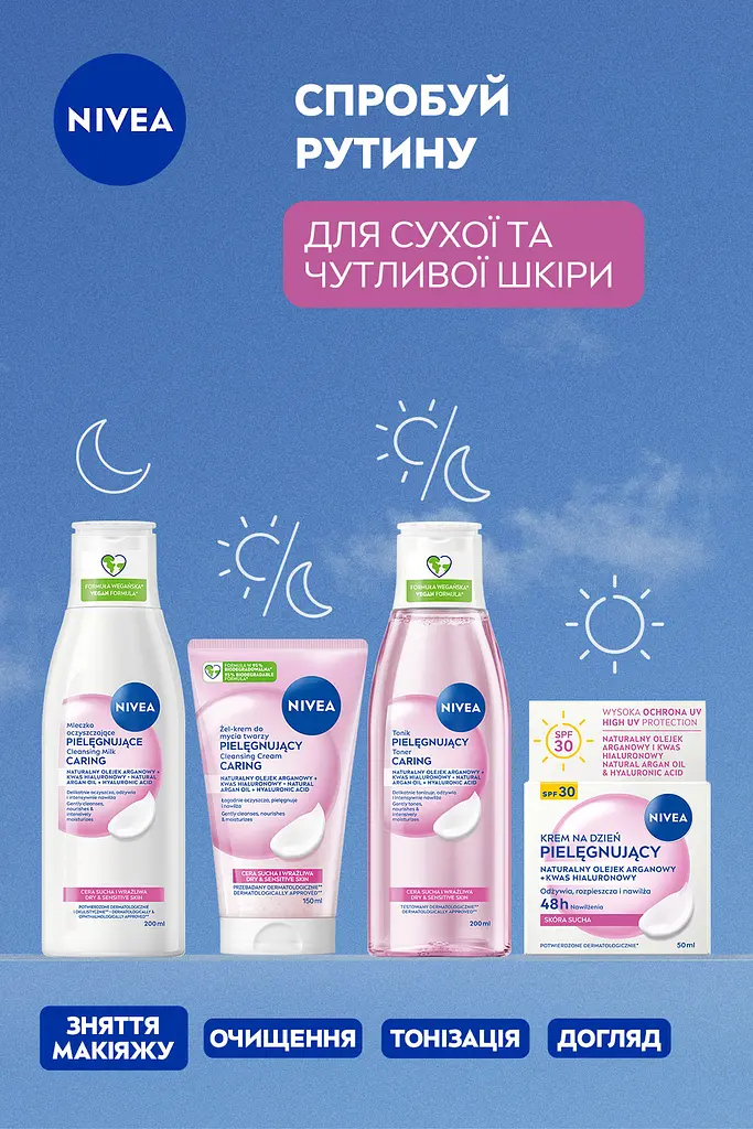 Молочко ніжне очищувальне для сухої і чутливої шкіри Nivea Visage Indulging Cleansing Milk 200 мл - фото 8