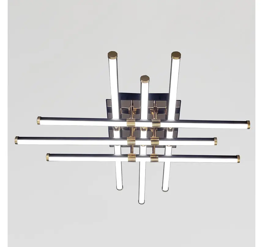 Стельова LED-люстра Artlight W180/6BK+GD 88 Вт, 3 режими світла, чорно-золота, 68,5×68,5 см, від 16-25 м² - фото 4