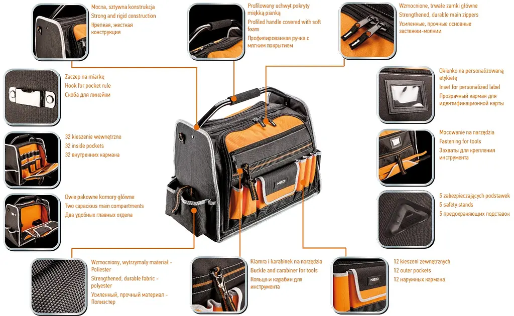 Сумка для інструменту, поліестер 600D, Neo Tools hoz0012849 - фото 3