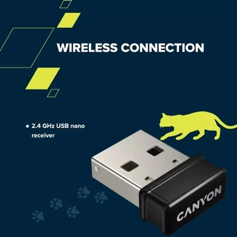 Комплект Canyon HSET-W6 Kitty Edition Wireless UA Blue (CNS-HSETW6BL) - фото 8