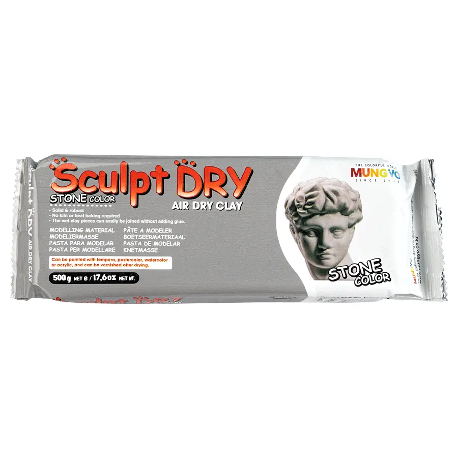 Маса для моделювання сіра самозастигаюча 500 г Sculpt Dry MUNGYO (8804819065463)