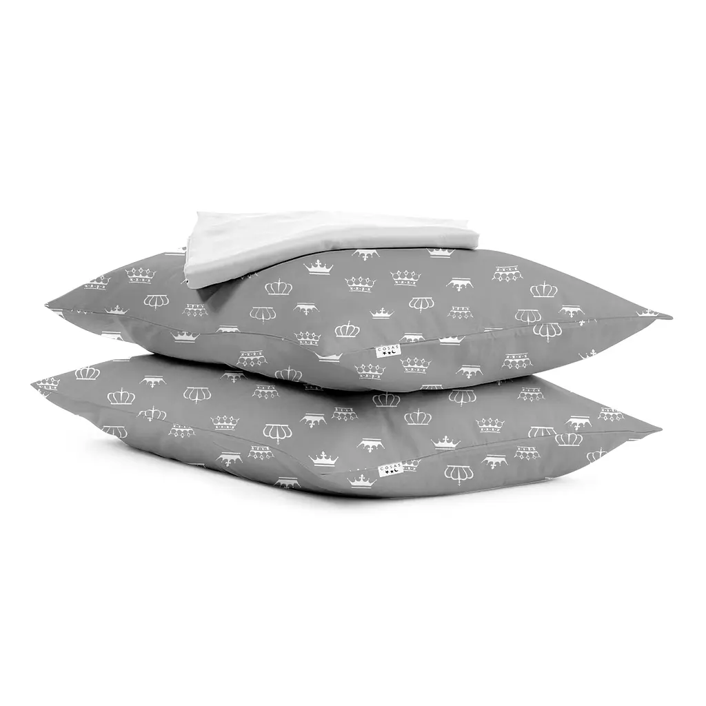 Набір наволочки і простирадло CROWN GREY WHITE COSAS (4822052027950)