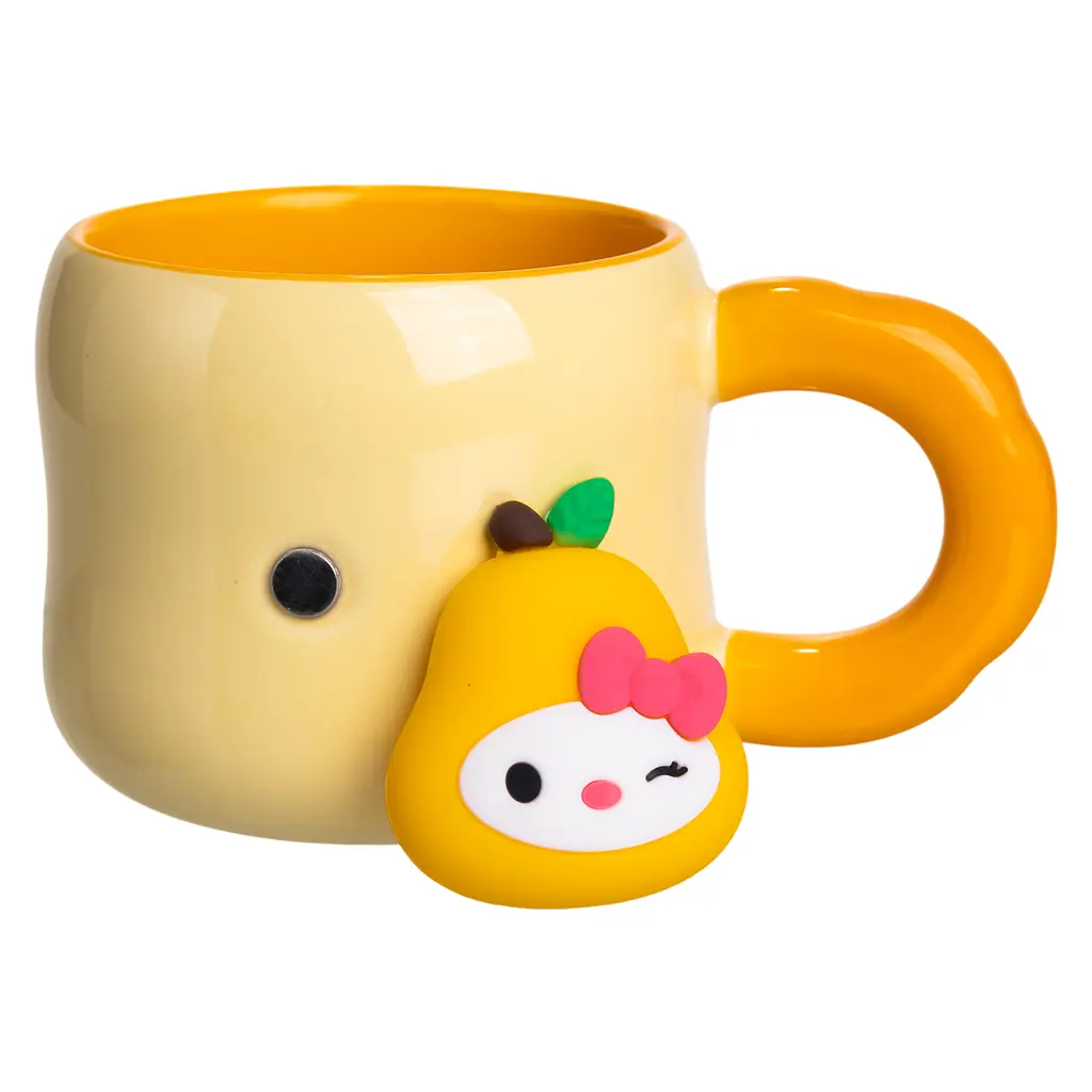Чашка фарфоровая Yiwu Sanrio 400 мл с магнитом бежевый Yiwu FM-37A - фото 3