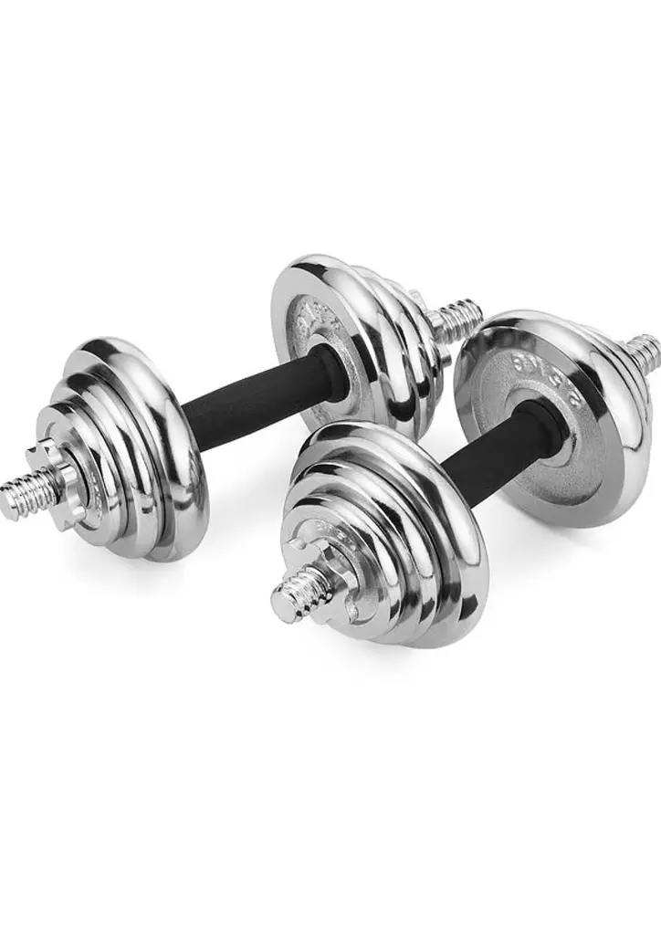 Набір гантелі в кейсі Gymtek хромовані 2х10кг - фото 3