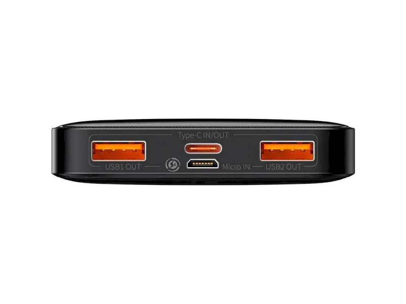 Зовнішній акумулятор Power Bank BASEUS Bipow Digital Display 10000mAh 20W Black (PPDML-L01) - фото 3