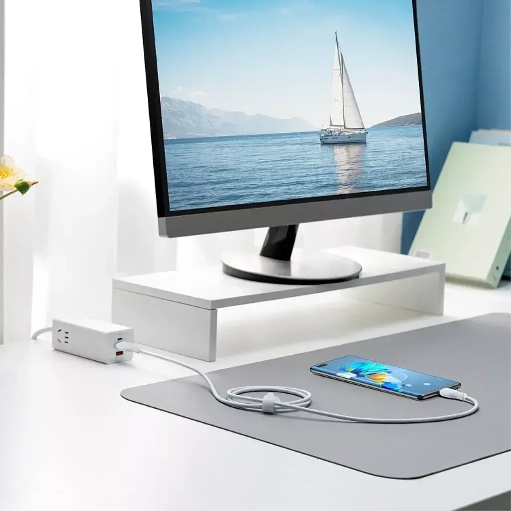Кабель Baseus Pudding Series Fast Charging Cable USB to Type-C 100W 1.2m P10355703221-00 White - фото 6