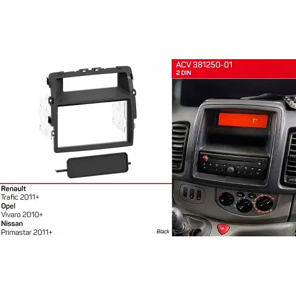 Перехідна рамка Opel Vivaro, Renault Trafic, Nissan Primastar ACV 381250-01 - фото 6