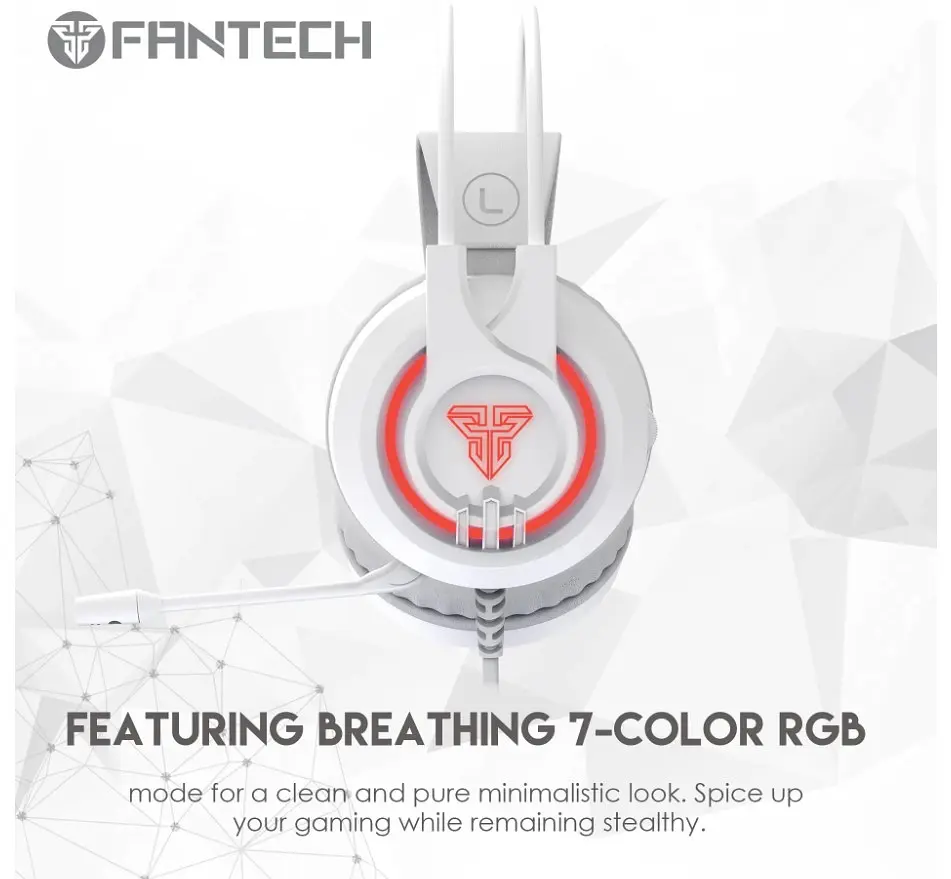 Ігрові навушники з мікрофоном Fantech HG-20 White 7.1 Channel RGB - фото 4