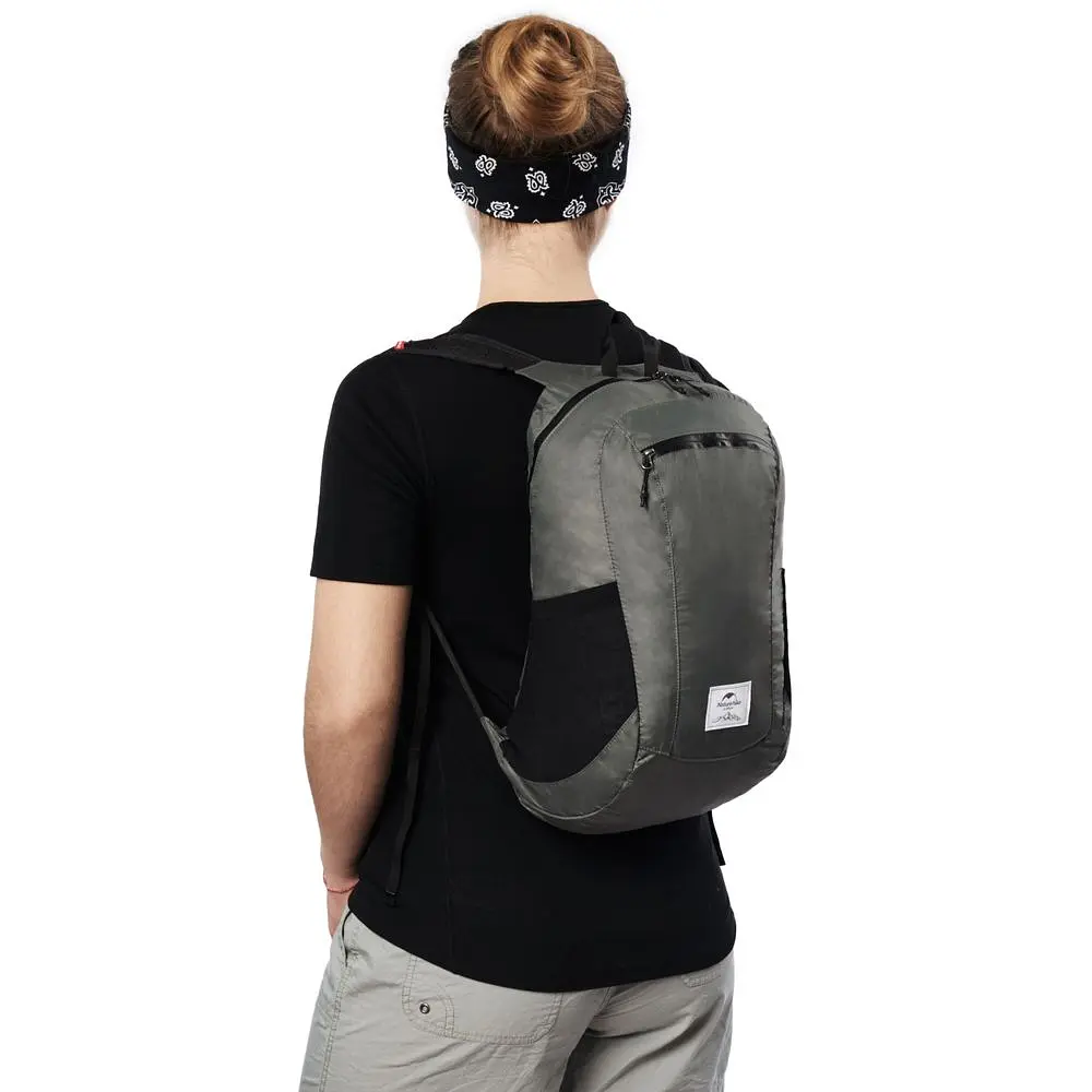 Складной рюкзак Naturehike Ultralight (NH17A012-B) 18л – серый - фото 7