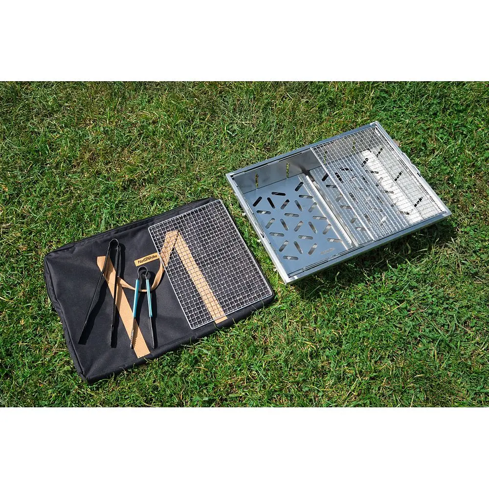 Гриль портативный Naturehike Picnic BBQ Grill NH20CJ006 р-р L сталь - фото 10