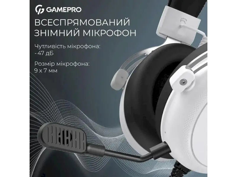 Навушники з мікрофоном GamePro Asgard Skald Origin White (HS850W) - фото 11