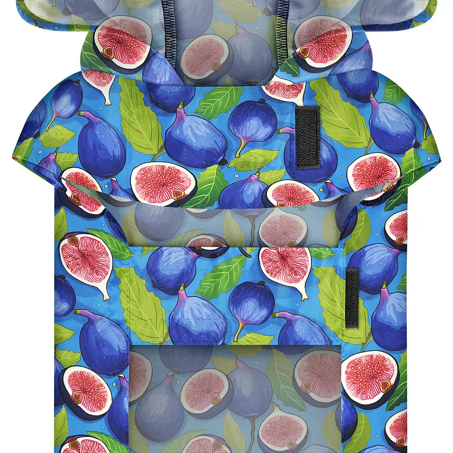 Дождевик-накидка с капюшоном для собак Collar Waudog Clothes, рисунок "Инжир", А 23-26 см, B 30-36 см, С 15-20 см - фото 4