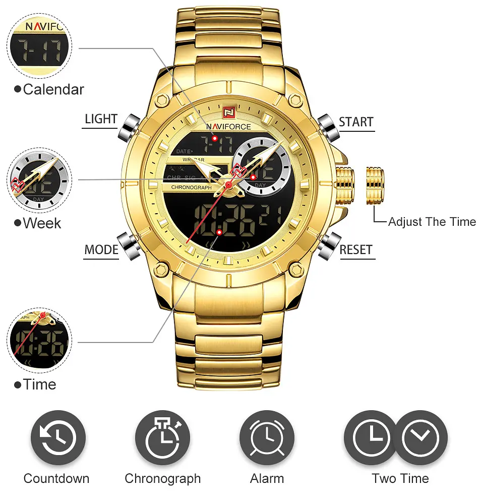 Годинник Naviforce Jazz Gold - фото 6