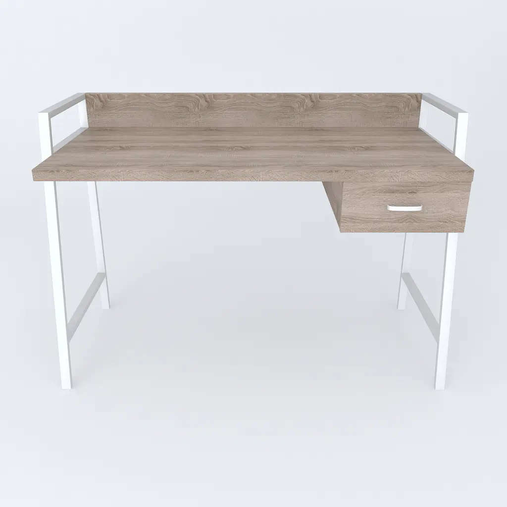 Письменный стол Ferrum-decor 750x1200x600 Белый металл ДСП Дуб Сонома Трюфель 32 мм (FRD-103461) - фото 3