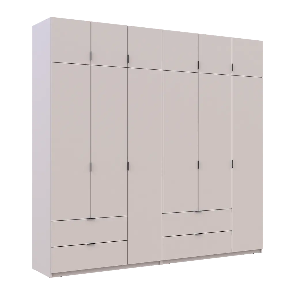 Распашный Шкаф для одежды Doros Лукас Кашемир 3+3 ДСП 255х50х240 (42005112) - фото 6