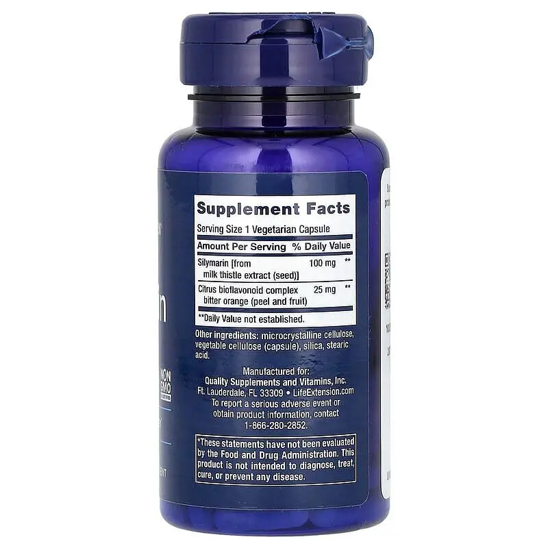 Натуральна добавка Life Extension Silymarin 100 mg, 90 вегакапсул - фото 2
