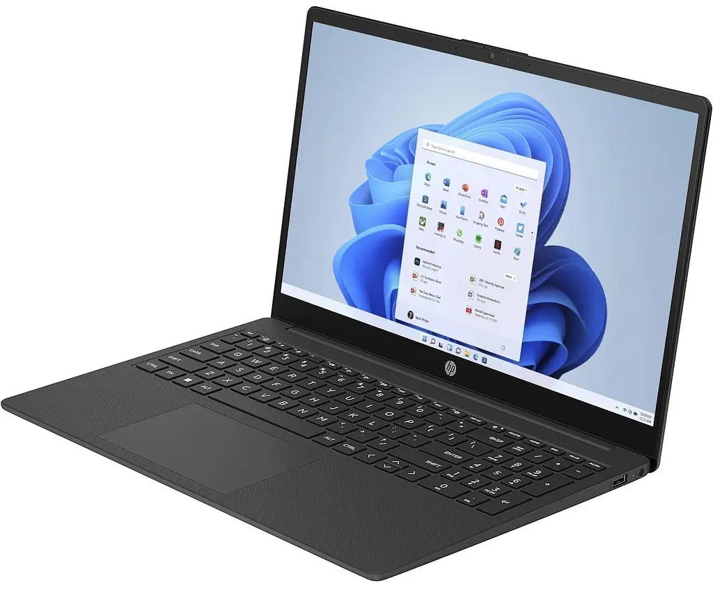 Ноутбук HP 15.6 15-fc0317ua FHD IPS/Ryzen 5 7520U/16GB/512SSD/UMA/DOS/Black (D06H5EA) - фото 2