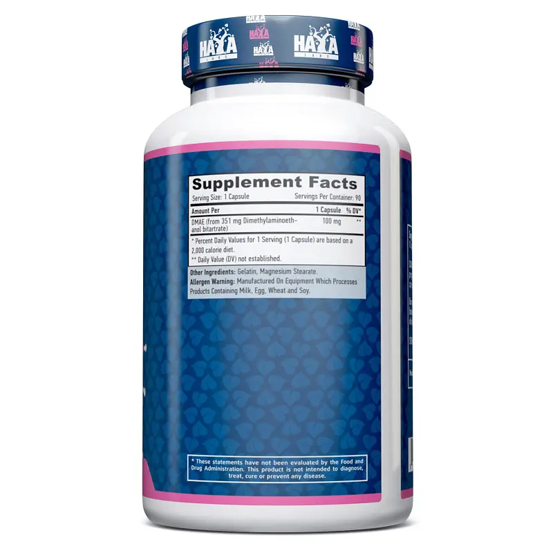 Диметиламіноетанол Haya Labs DMAE 351 mg, 90 капсул для підтримки мозкової функції - фото 2