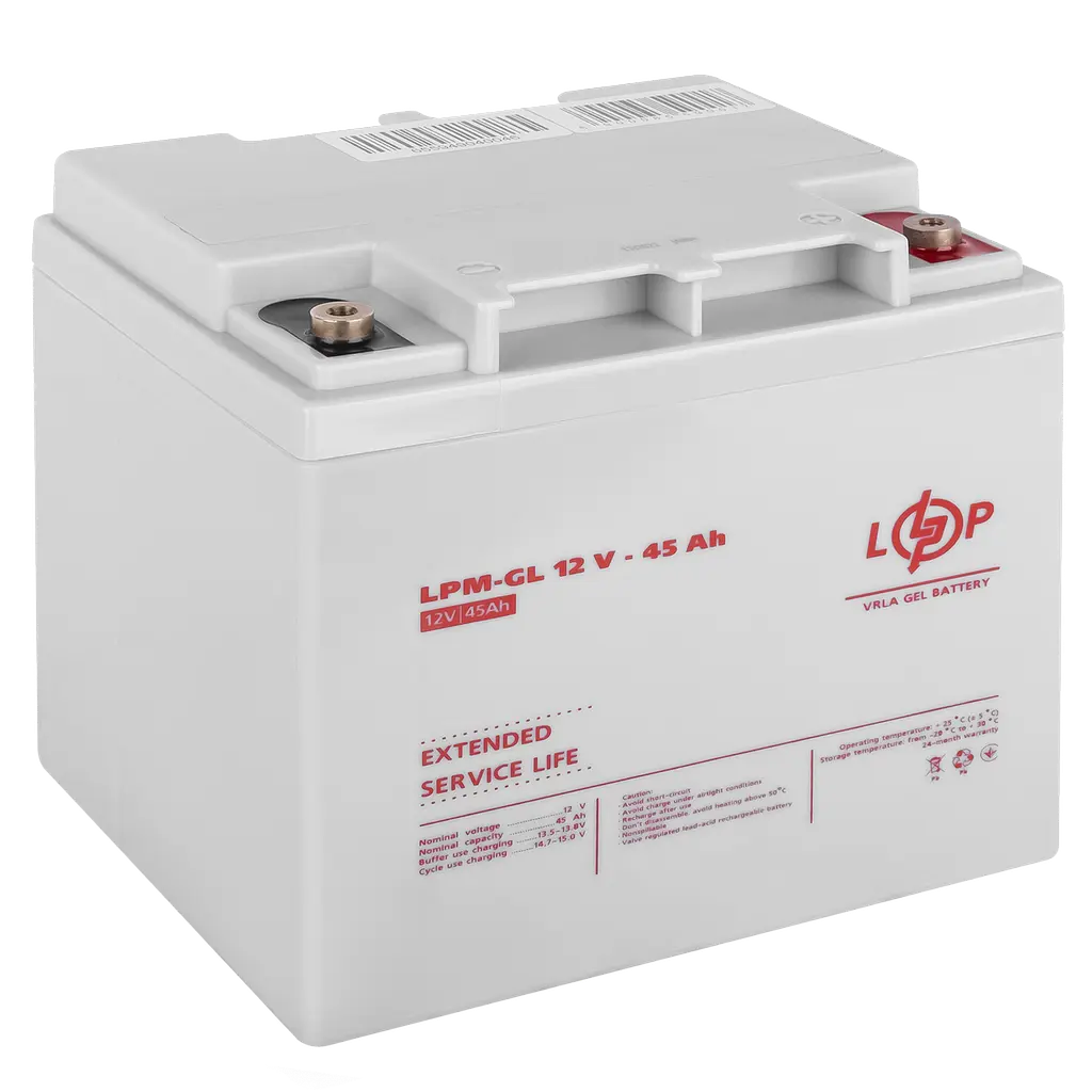 Аккумулятор гелевой LPM-GL 12V - 45 Ah - фото 2