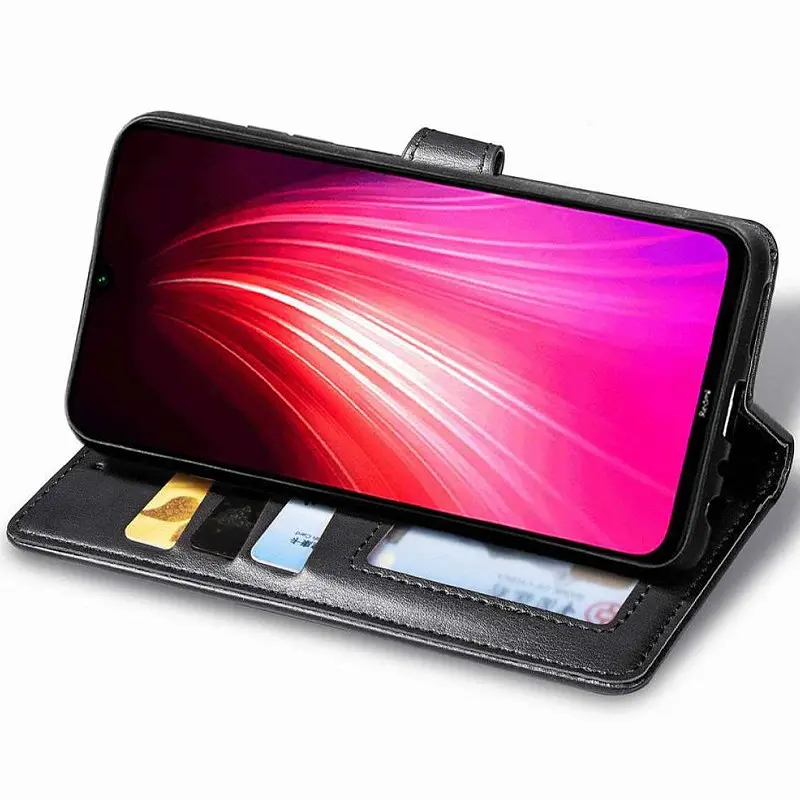 Шкіряний чохол-книжка GETMAN Gallant (PU) для Xiaomi Redmi Note 8T Чорний - фото 3