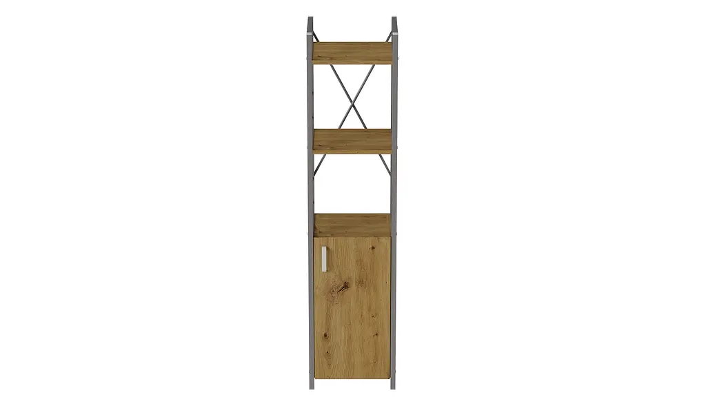 Етажерка 3/34 Ferrum-decor Серії Конект з тумбою 144x34x28 Сірий ДСП Артизан (FRD-104440) - фото 4